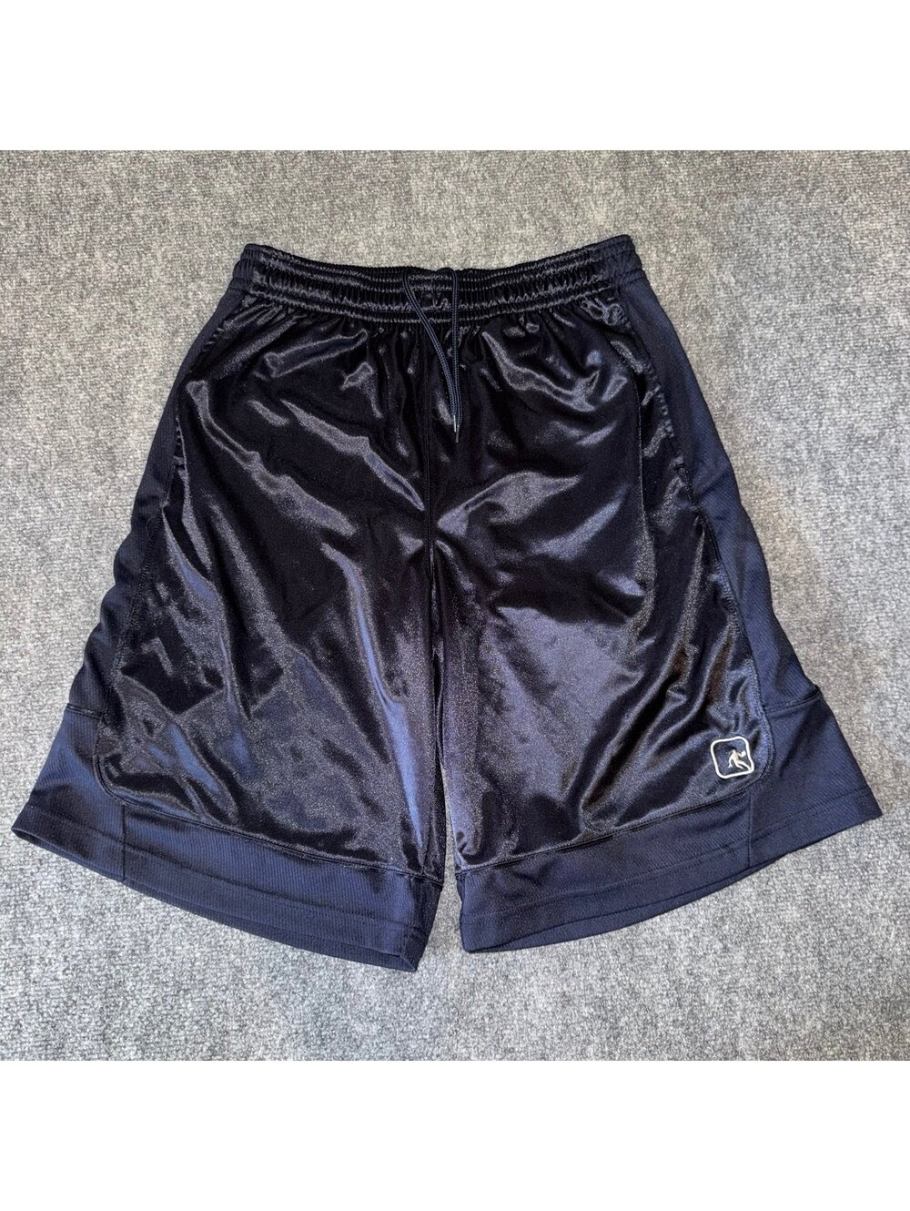 AND1 Navy Blue Grail Baggy Dazzle Hoop Shorts Mens LG Vtg y2k 90s Rare
